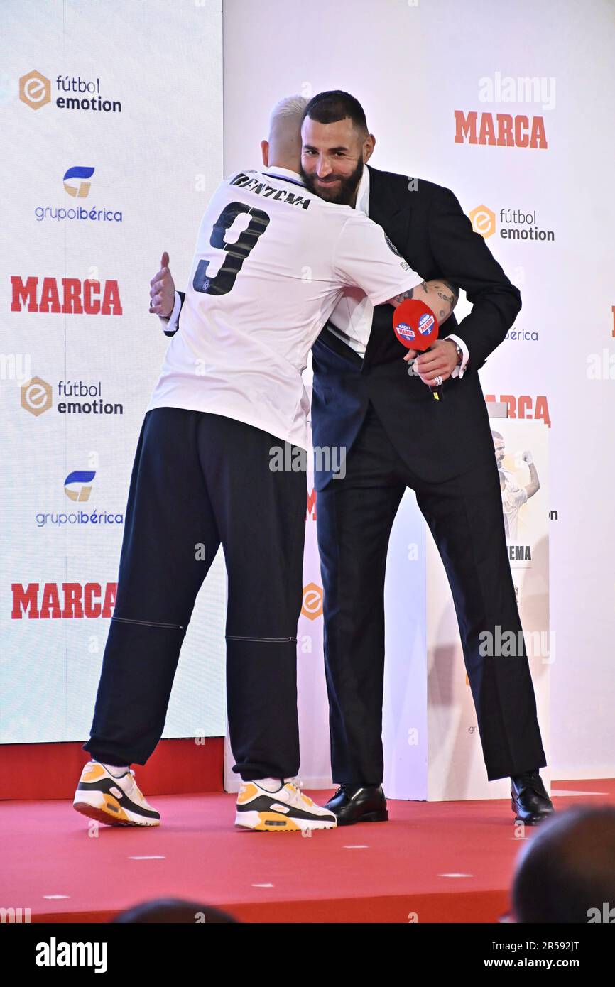 1st June 2023: Madrid, Spain: Karim Benzema has received the Marca Leyenda  (legend) award in recognition of his spectacular career. The Real Madrid  captain, who is part of our club's history with