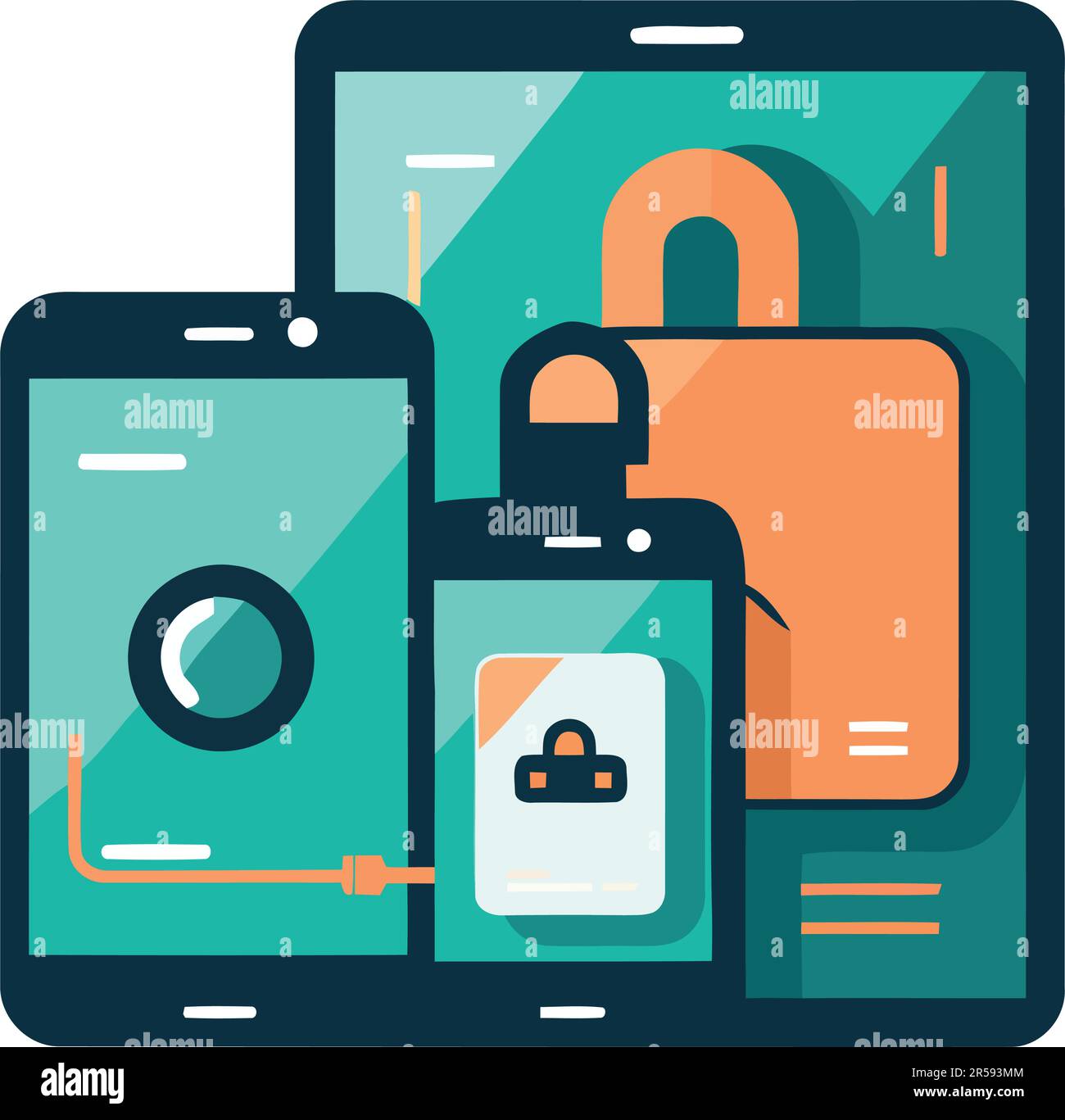 Modern technology of communication over white Stock Vector Image & Art ...