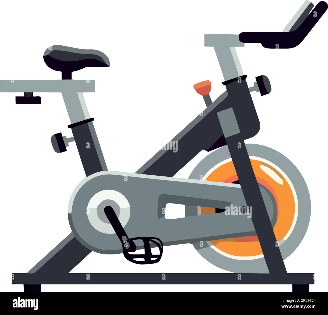 Healthy lifestyle symbolized by spinning bike Stock Vector