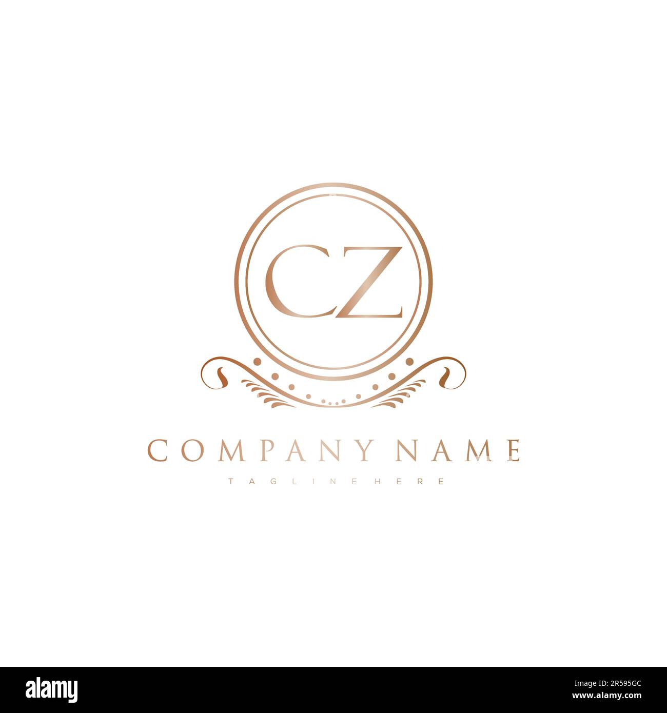 Letter Initial with Royal Luxury Logo Template Stock Vector Image & Art ...