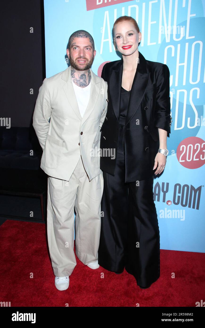 New York, NY, USA. 1st June, 2023. Jamie Lloyd and Jessica Chastain at