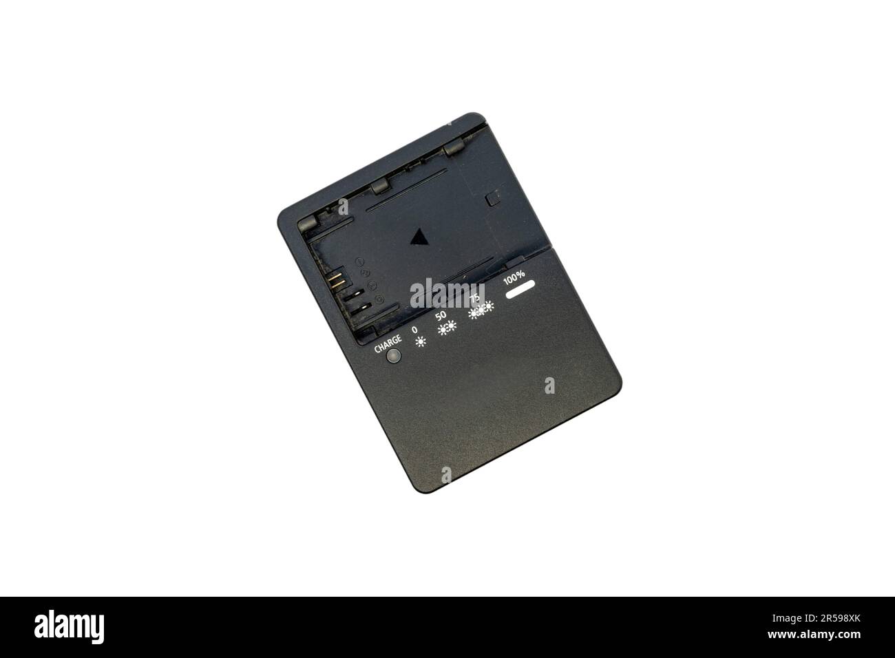Camera battery charger on white isolated background Stock Photo
