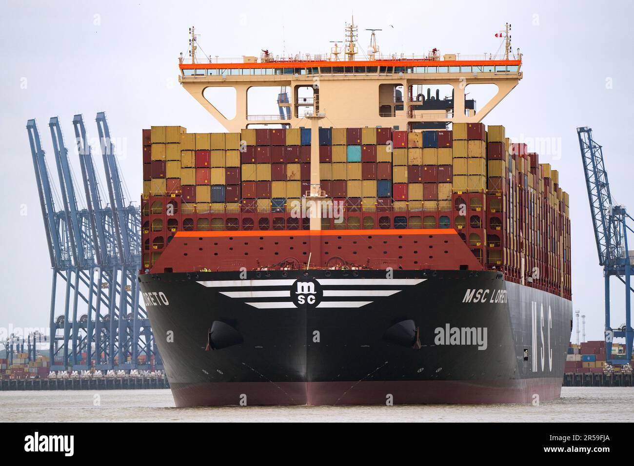 The World???s Largest Cargo Ship MSC Loreto Leaves The Port Of ...