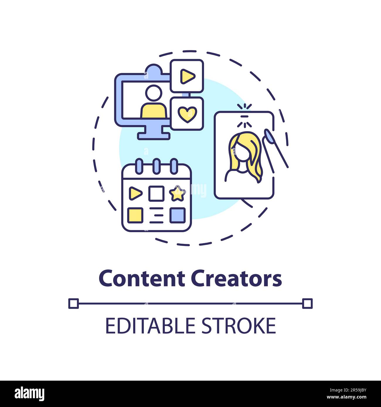 Content creators concept icon Stock Vector Image & Art - Alamy