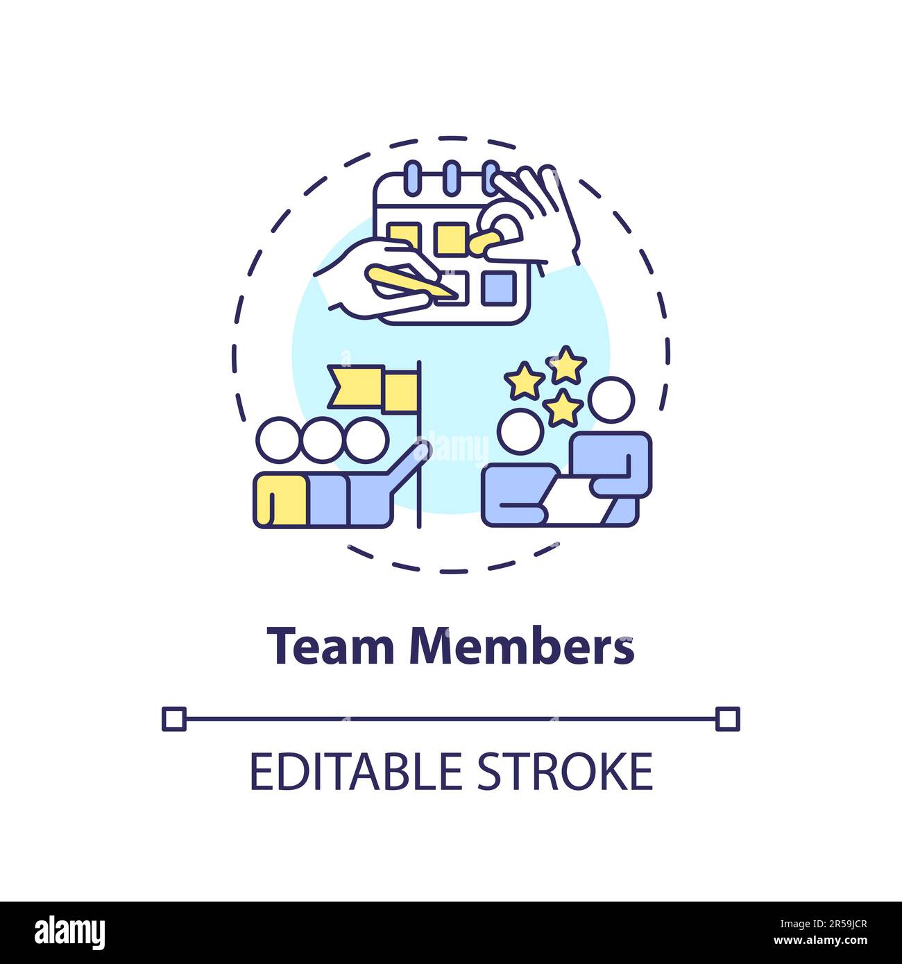 Team Members Concept Icon Stock Vector Image Art Alamy