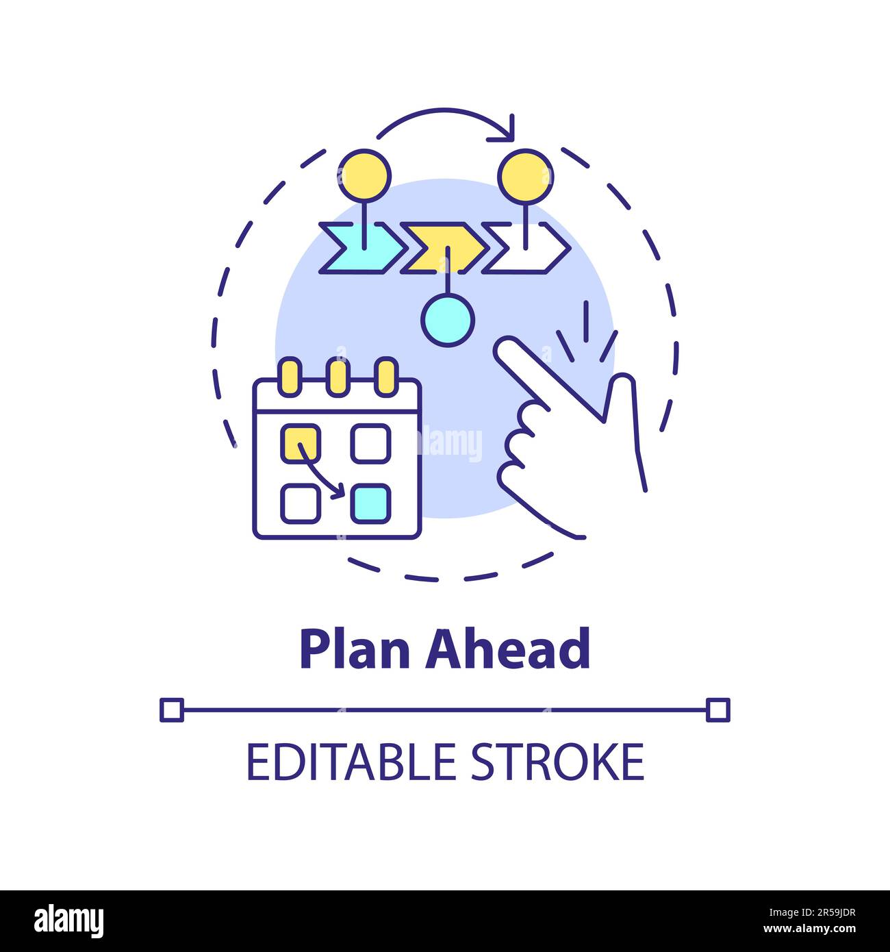 Plan ahead concept icon Stock Vector Image & Art Alamy