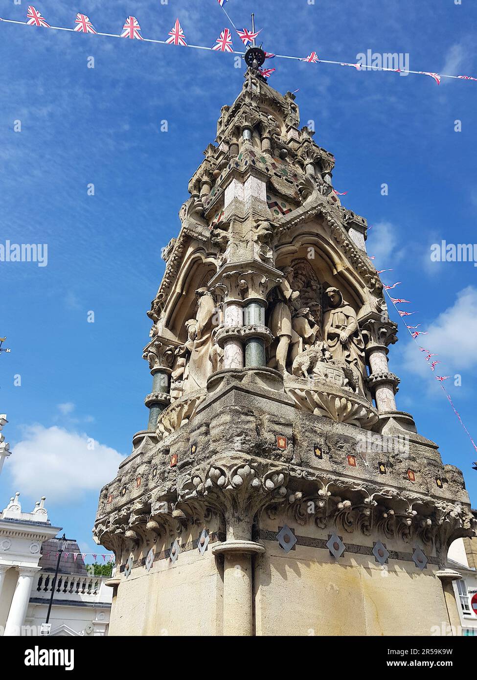 Medieval carved monument in Saffron Walden, UK. Stock Photo