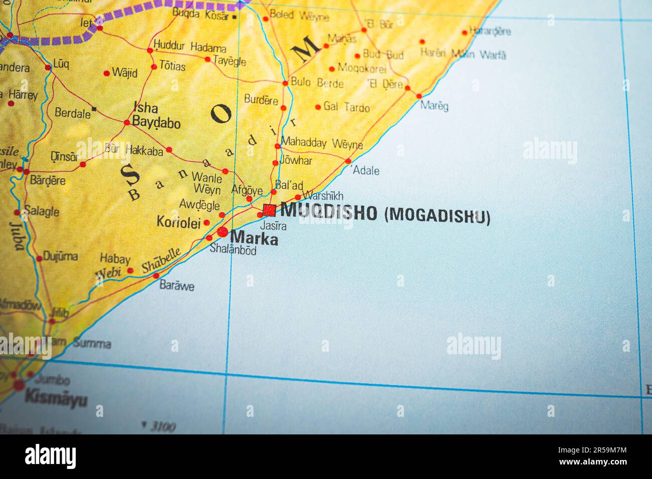 Atlas Map Of Mogadishu In Somalia Stock Photo Alamy   Atlas Map Of Mogadishu In Somalia 2R59M7M 