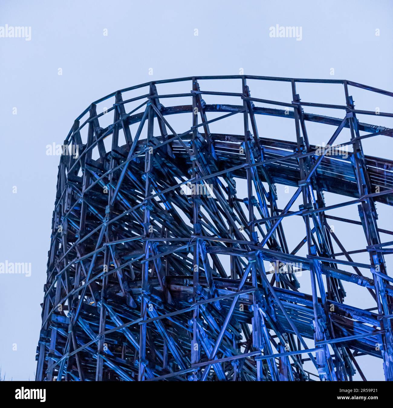 Details of roller coaster tracks Stock Photo Alamy