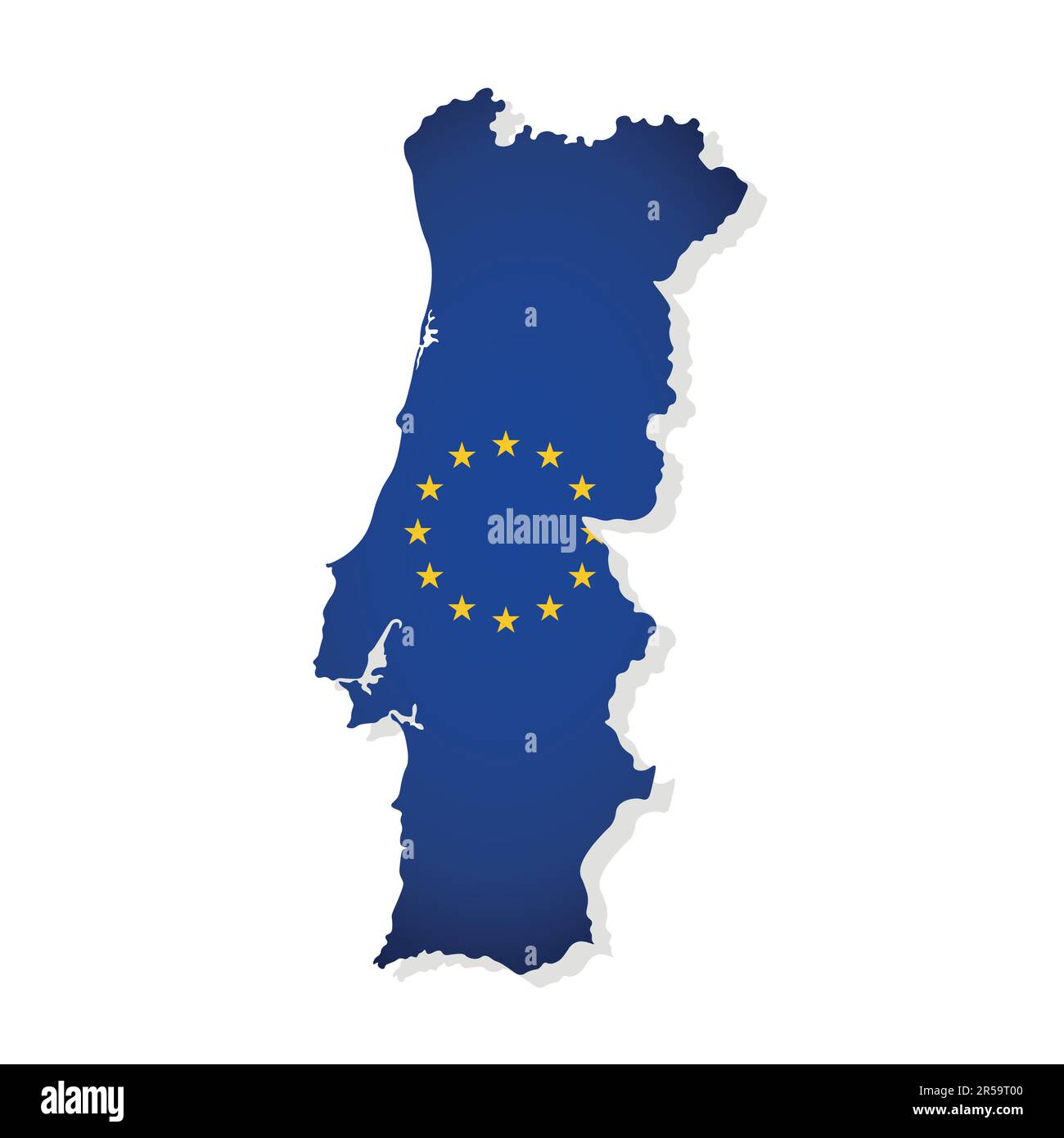 Map of Portugal in Europe Stock Photo - Alamy