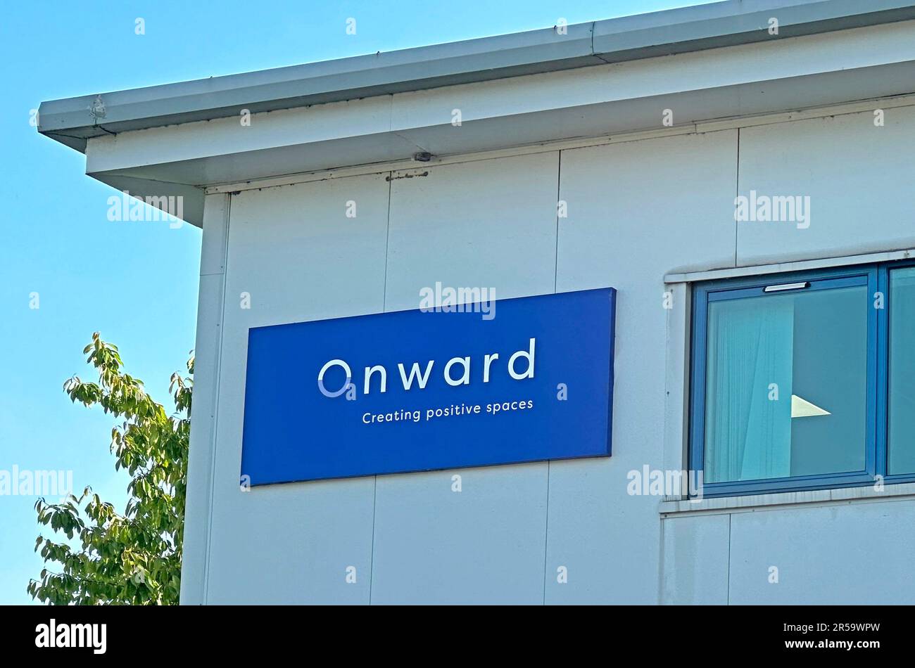 Onward Housing Group - Creating positive spaces, CRM call centre at Enterprise Way, Accrington, Lancs, England, UK, BB5 0FL Stock Photo