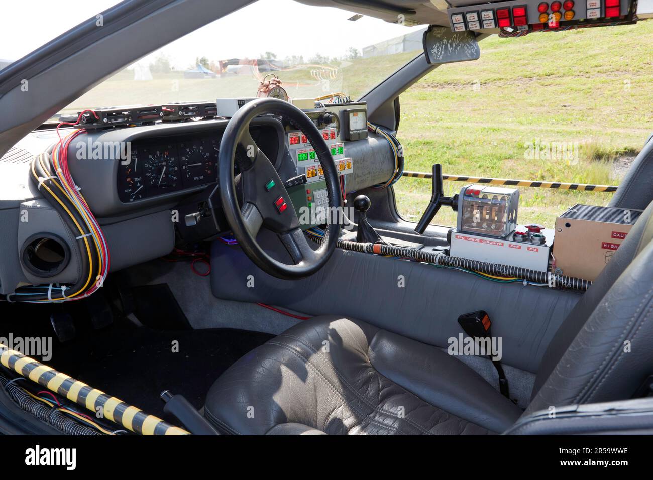 Interior Of The Back To The Future DeLorean Time Machine Built By The 