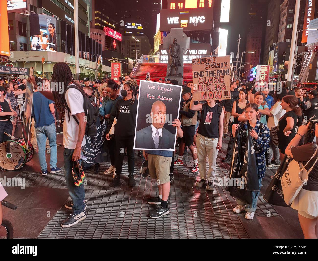 Manhattan Riot Union Square and Times Square, Manhattan, NY 10036, USA. Intense ...