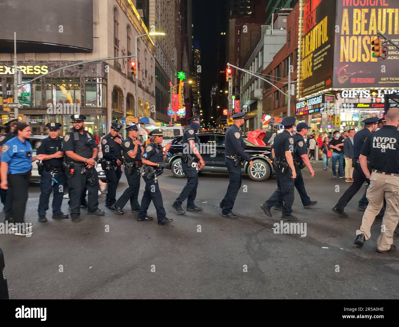 Manhattan Riot Union Square and Times Square, Manhattan, NY 10036, USA. Intense ...
