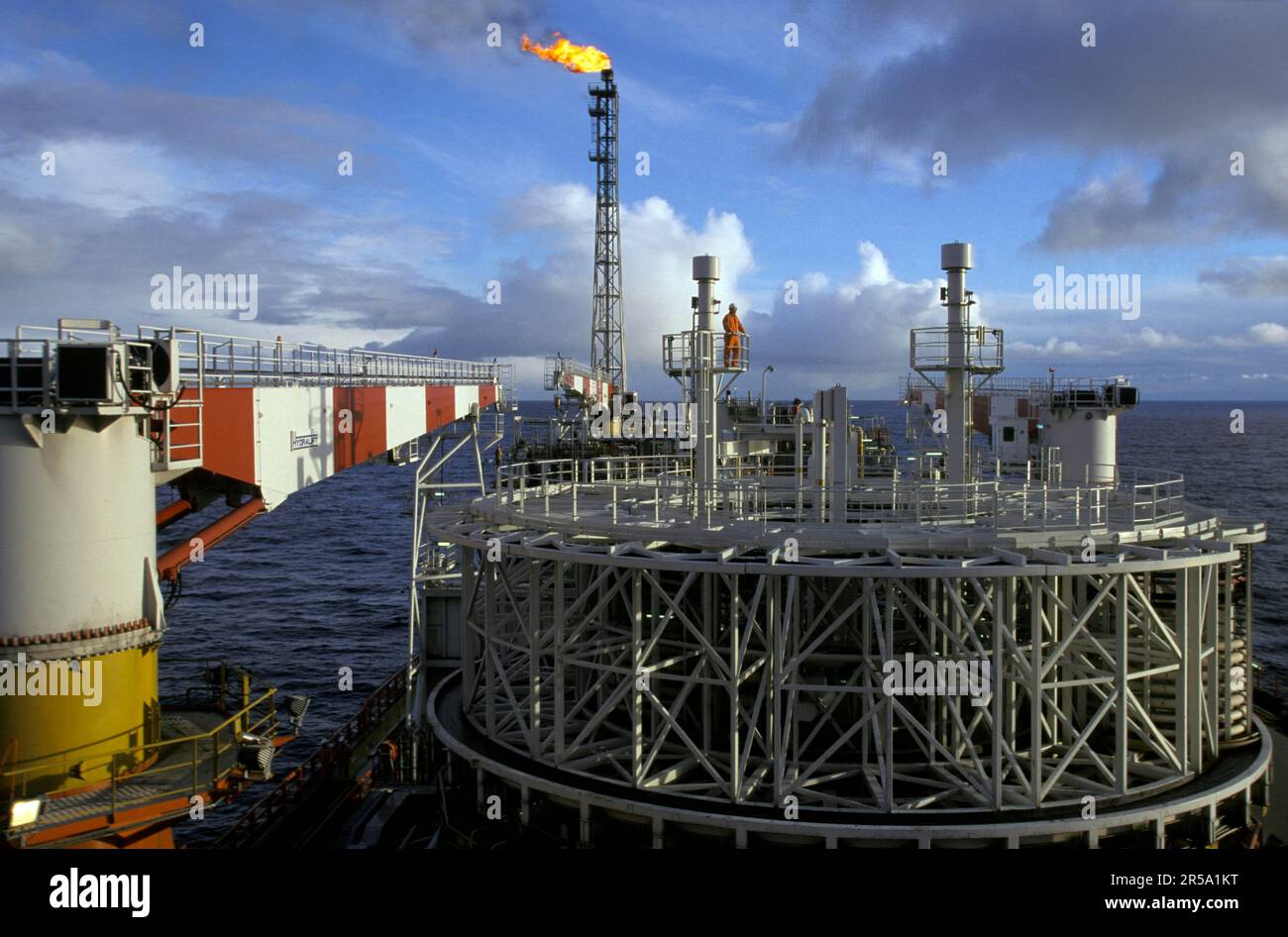 Landscape view of an oil drill in Texas. Stock Photo