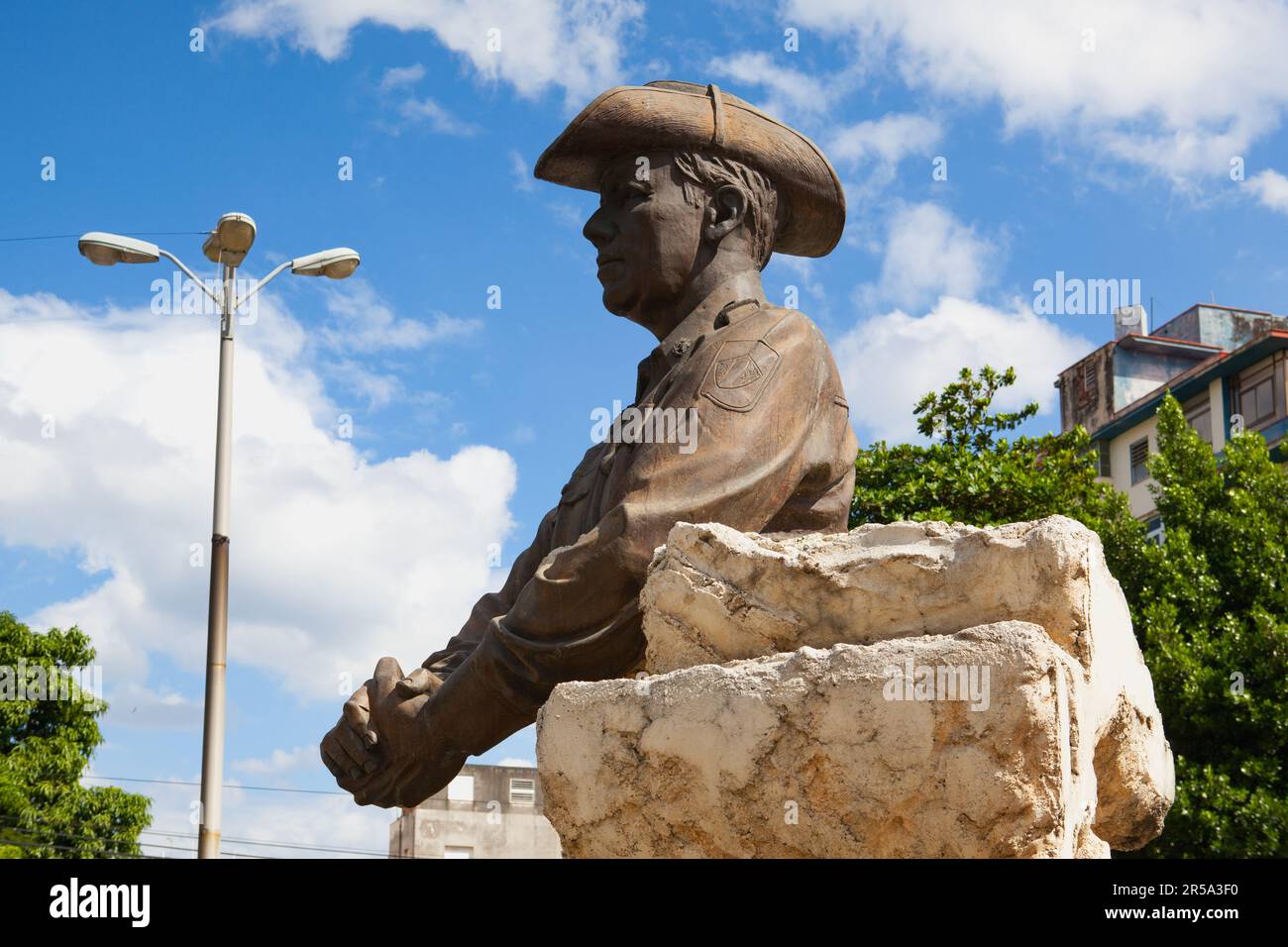 Omar Torrijos (president of Panama) monument in Havana city.Aven Stock Photo