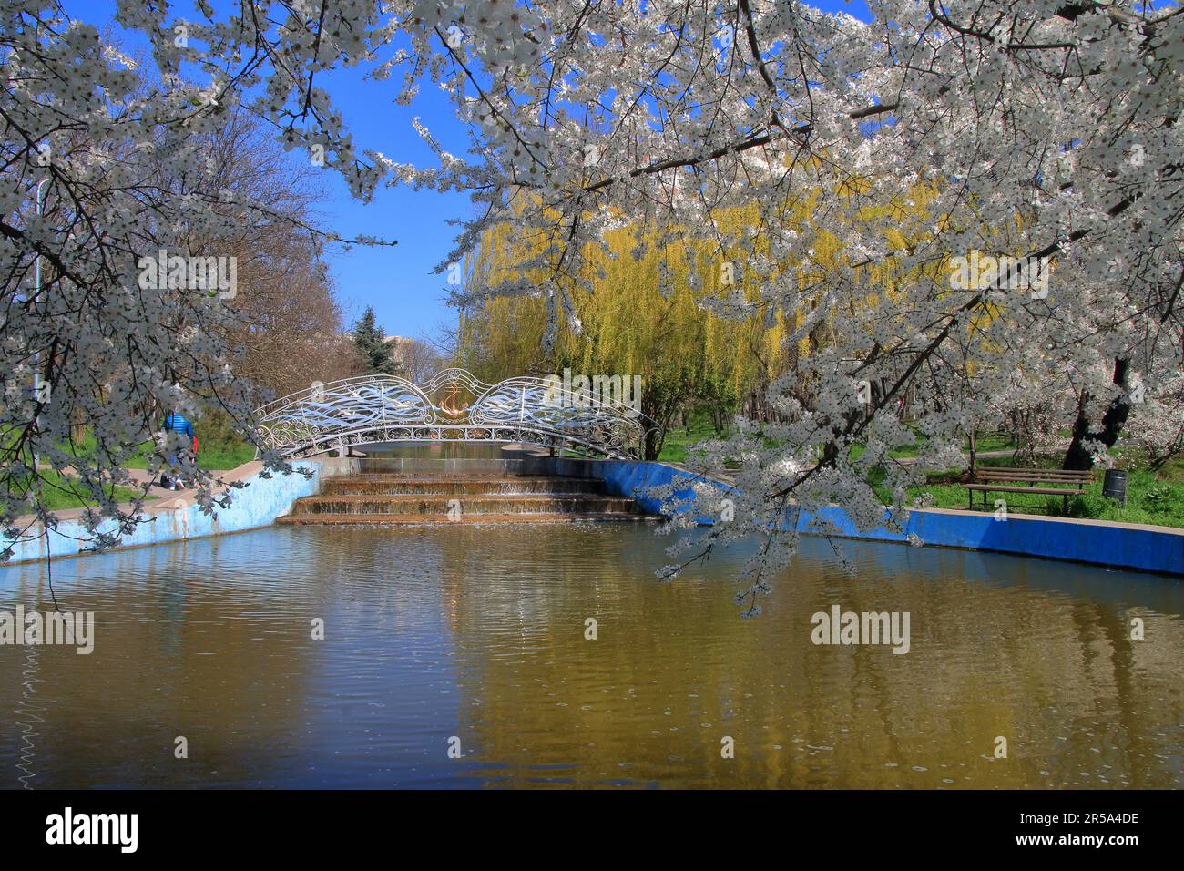The photo was taken in the city park of the city of Odessa called