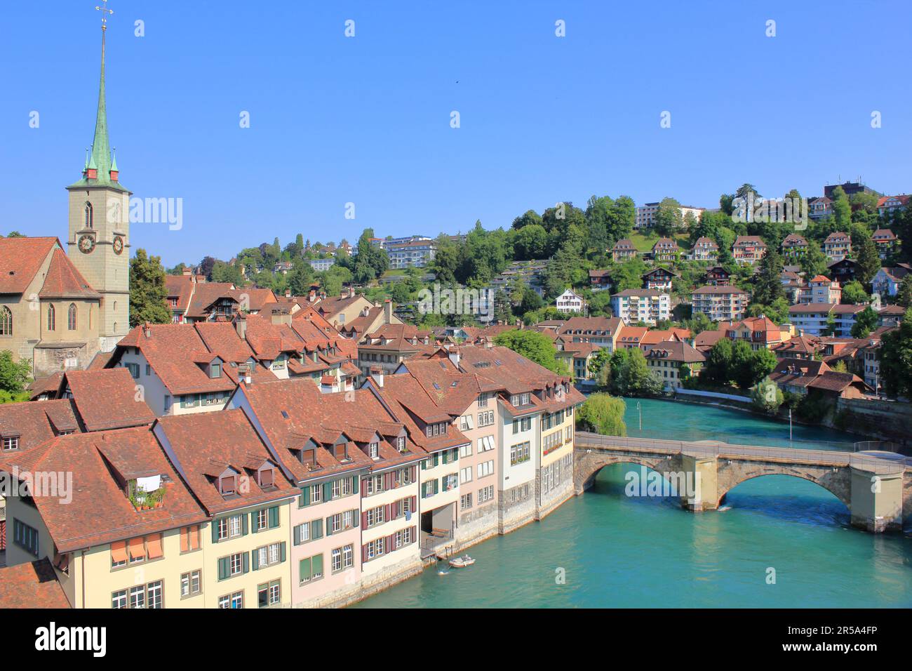 The picture was taken in Switzerland. The picture shows the view of the ...