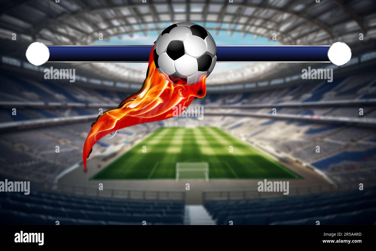 blurry background of football stadium with scoreboard information