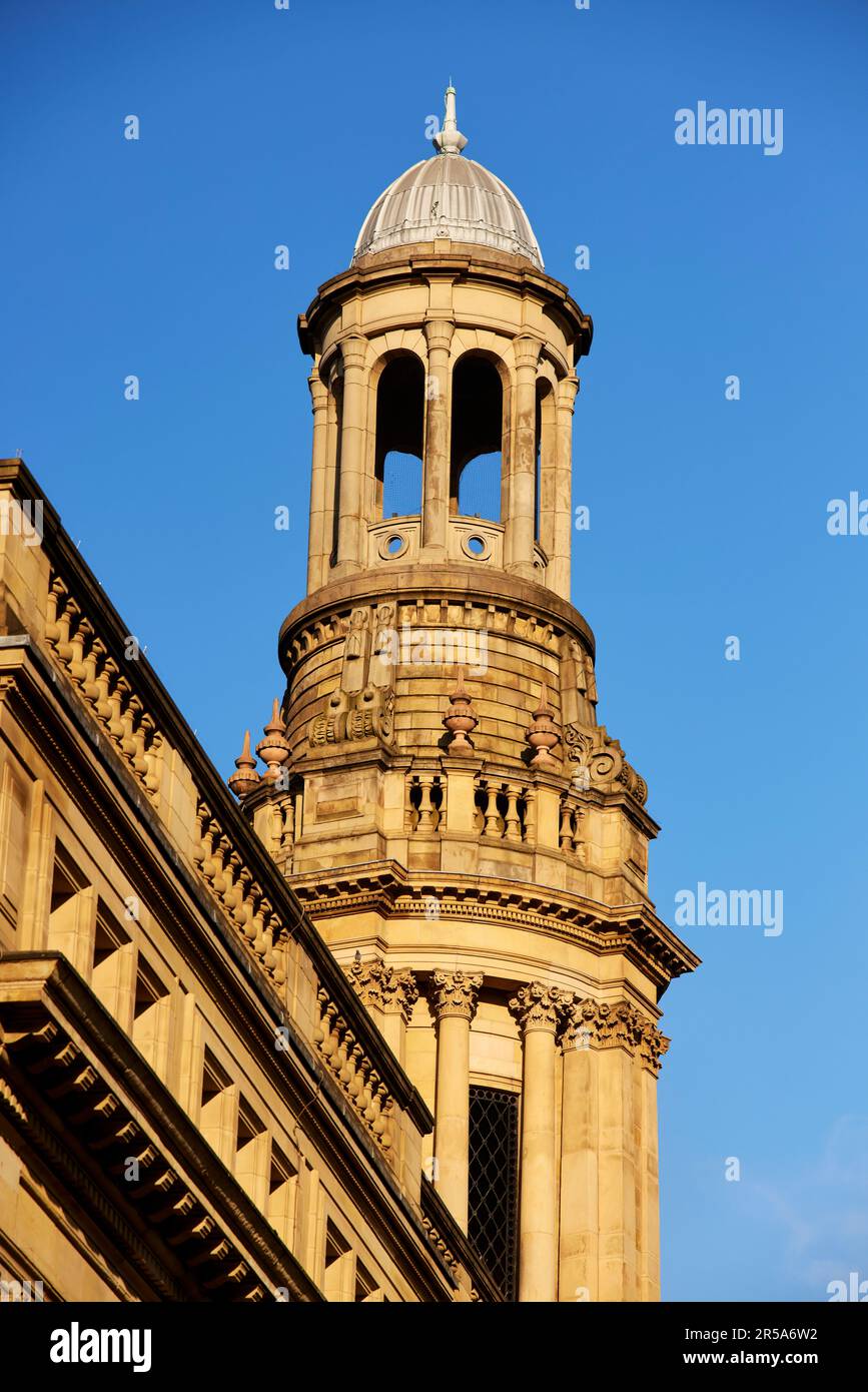 Manchester city centre Manchester's former cotton exchange Stock Photo