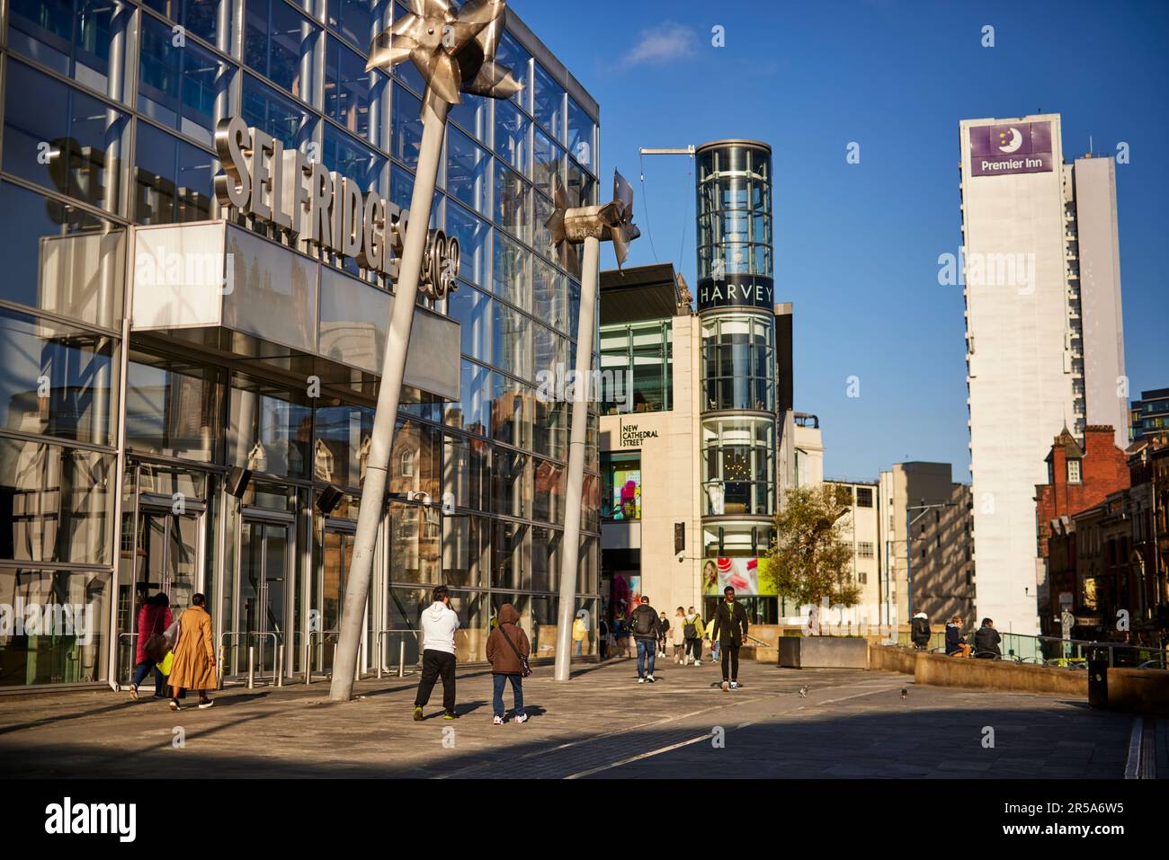 Manchester Harvey Nichols department store and Selfridges Stock Photo