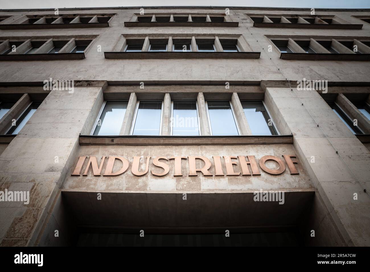 Picture of the entrance to the Industriehof of Cologne, Germany. The Industriehof is a listed building in the Altstadt-Nord district of Cologne . The Stock Photo