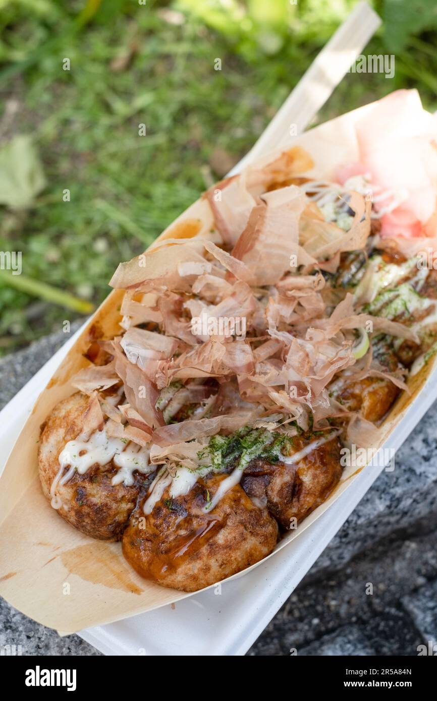 Takoyaki, street food in Osaka, Japan Stock Photo - Alamy