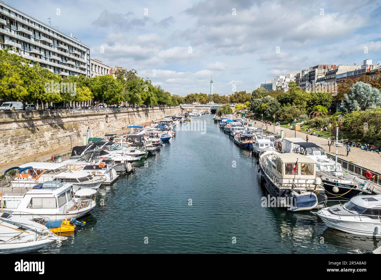 Paris, France - 09-10-2018: the Saint Martin Canal Stock Photo