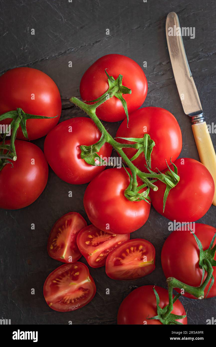 Vine Tomatoes Stock Photo