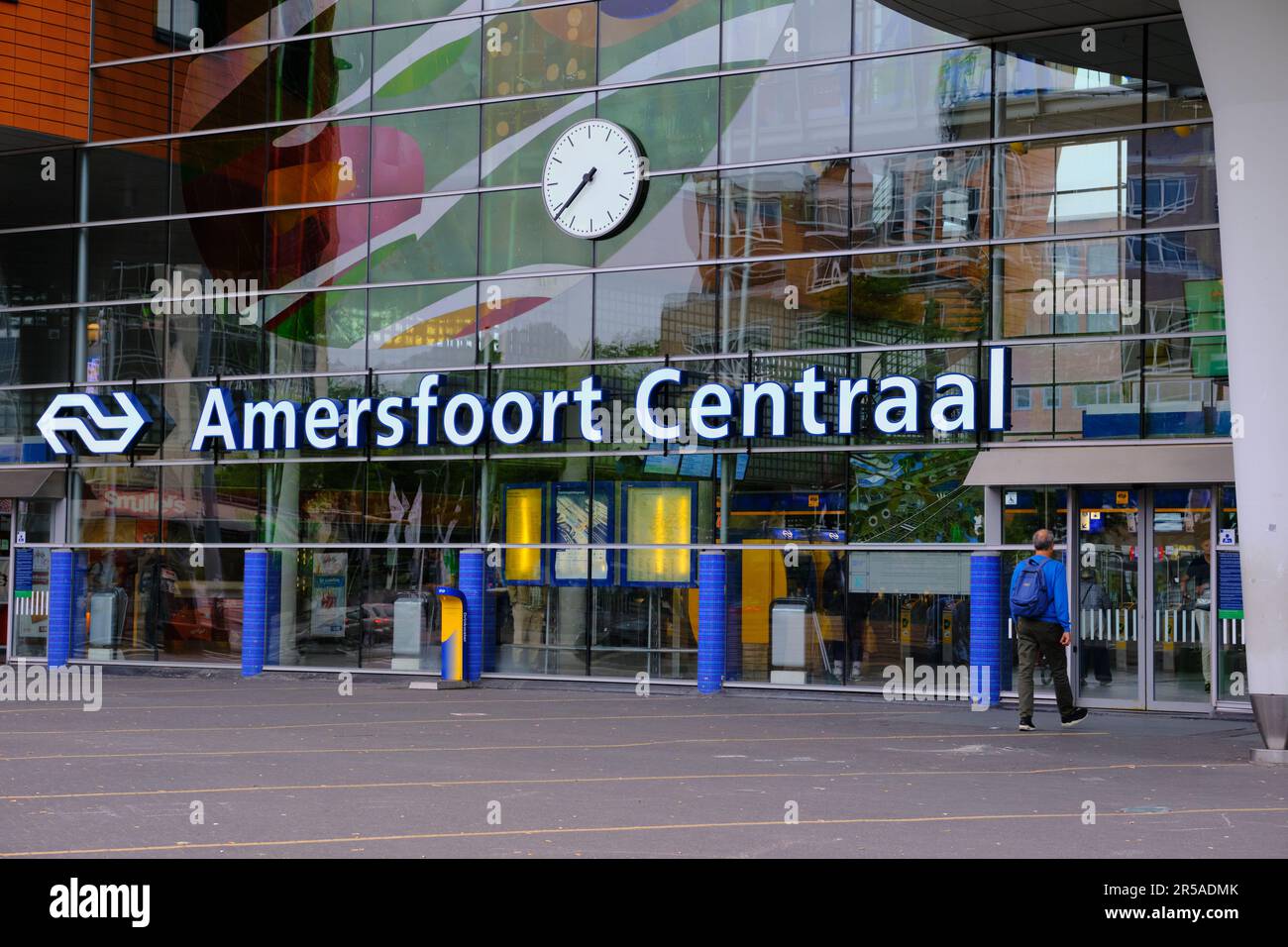 Amersfoort, The Netherlands, July 6, 2022; Main entrance of the central train station. Stock Photo