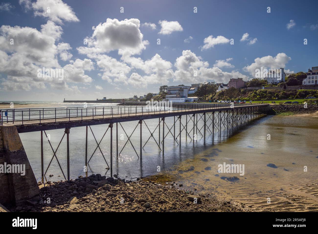 Passerelle des Capucins at Audierne on the Brittany Coast, France Stock Photo