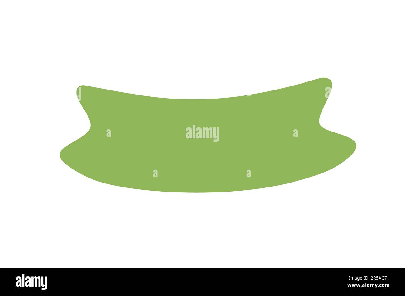 Light green ribbon banner icon, Web design element. Hand drawn