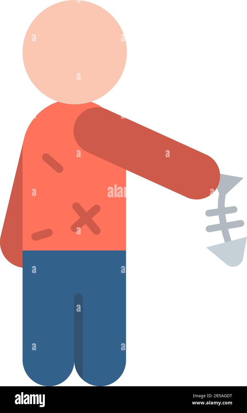 Starvation icon vector image. Suitable for mobile application web application and print media. Stock Vector