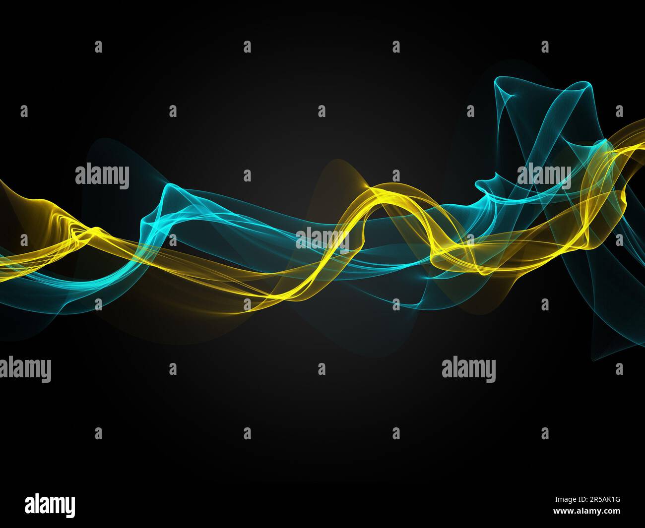 Abstract modern art background with flowing waves design in gold and ...