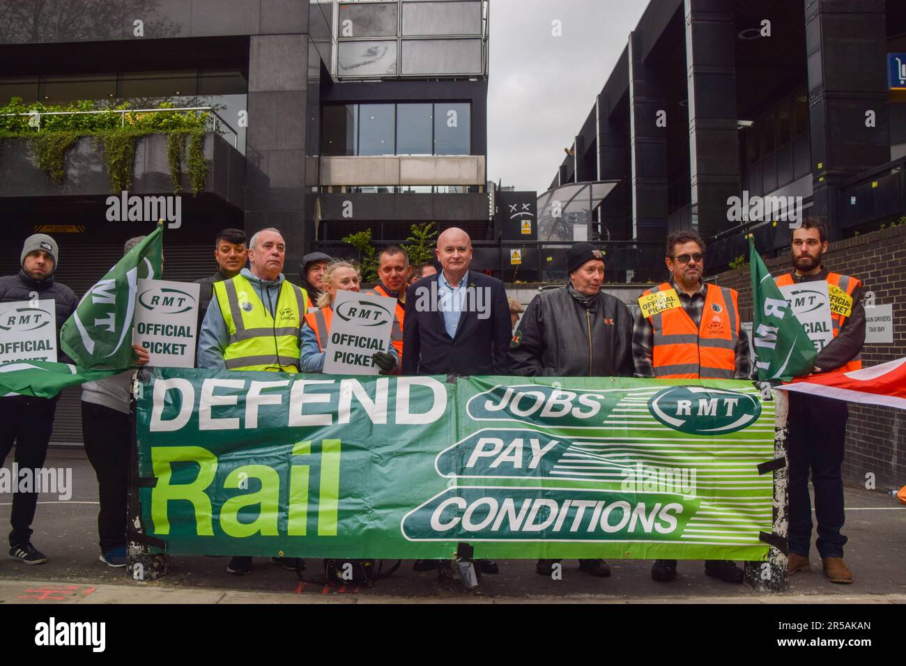 London, UK. 02nd June, 2023. RMT (Rail, Maritime and Transport workers