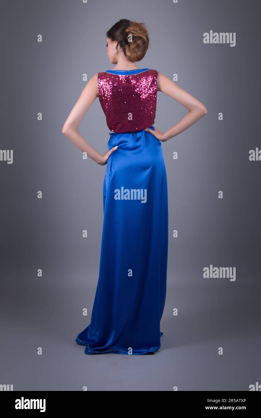 Tradition Meets Fashion: Model in Moroccan Caftan Stock Photo - Alamy