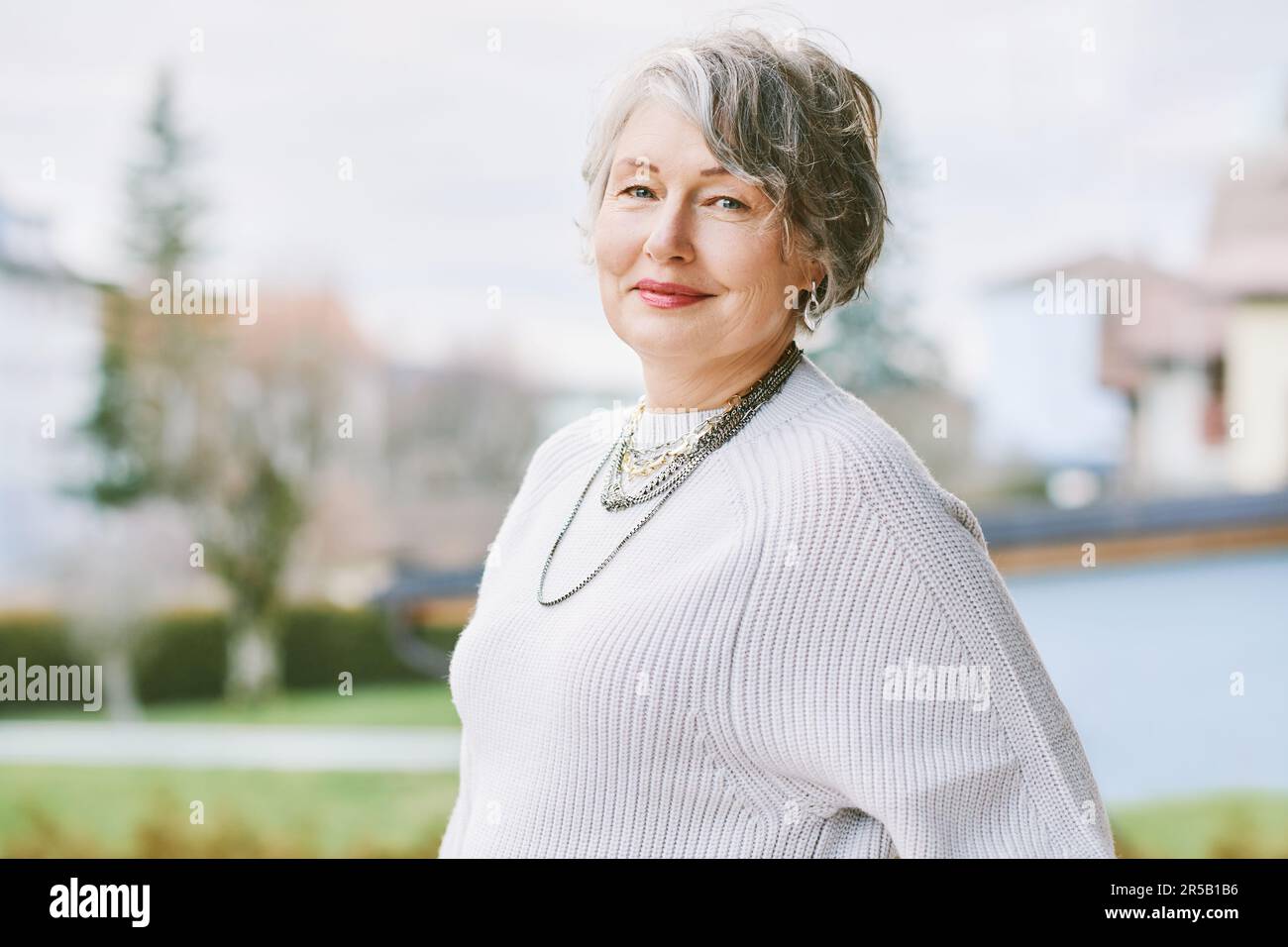 Beautiful 60 year old woman hi-res stock photography and images