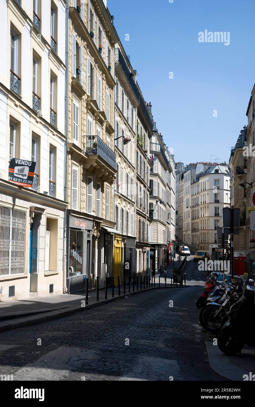 Rue Lepic, Paris France Stock Photo