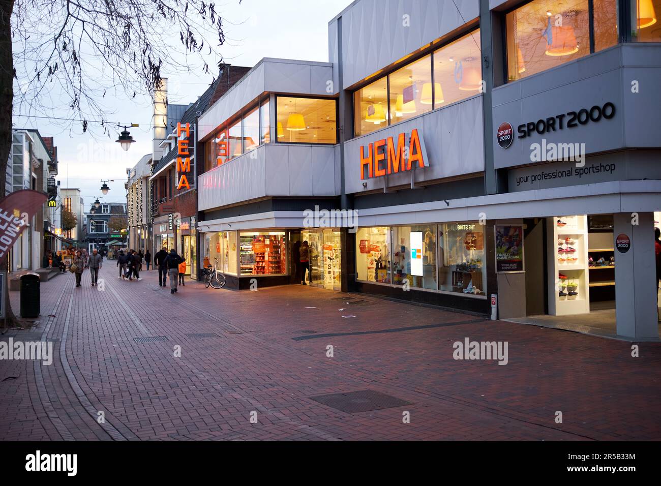 Hilversum, The Netherlands - November 10 2021:  Hema department store on the main shopping street Kerkstraat in the city centre Stock Photo