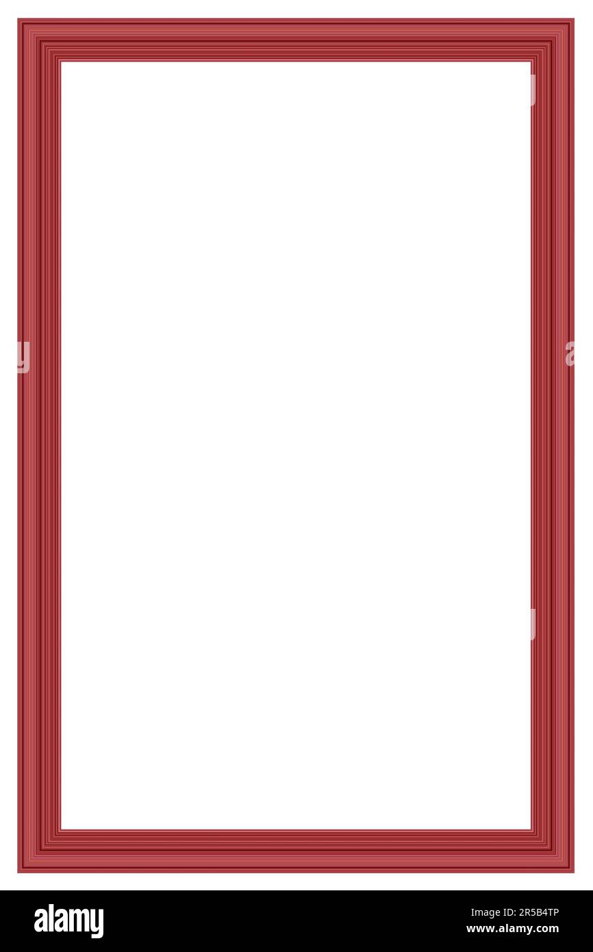 Vertical frame for photo and design with aspect ratio 2 to 3 on a white background. Creative frame consisting of many colored lines. Stock Photo