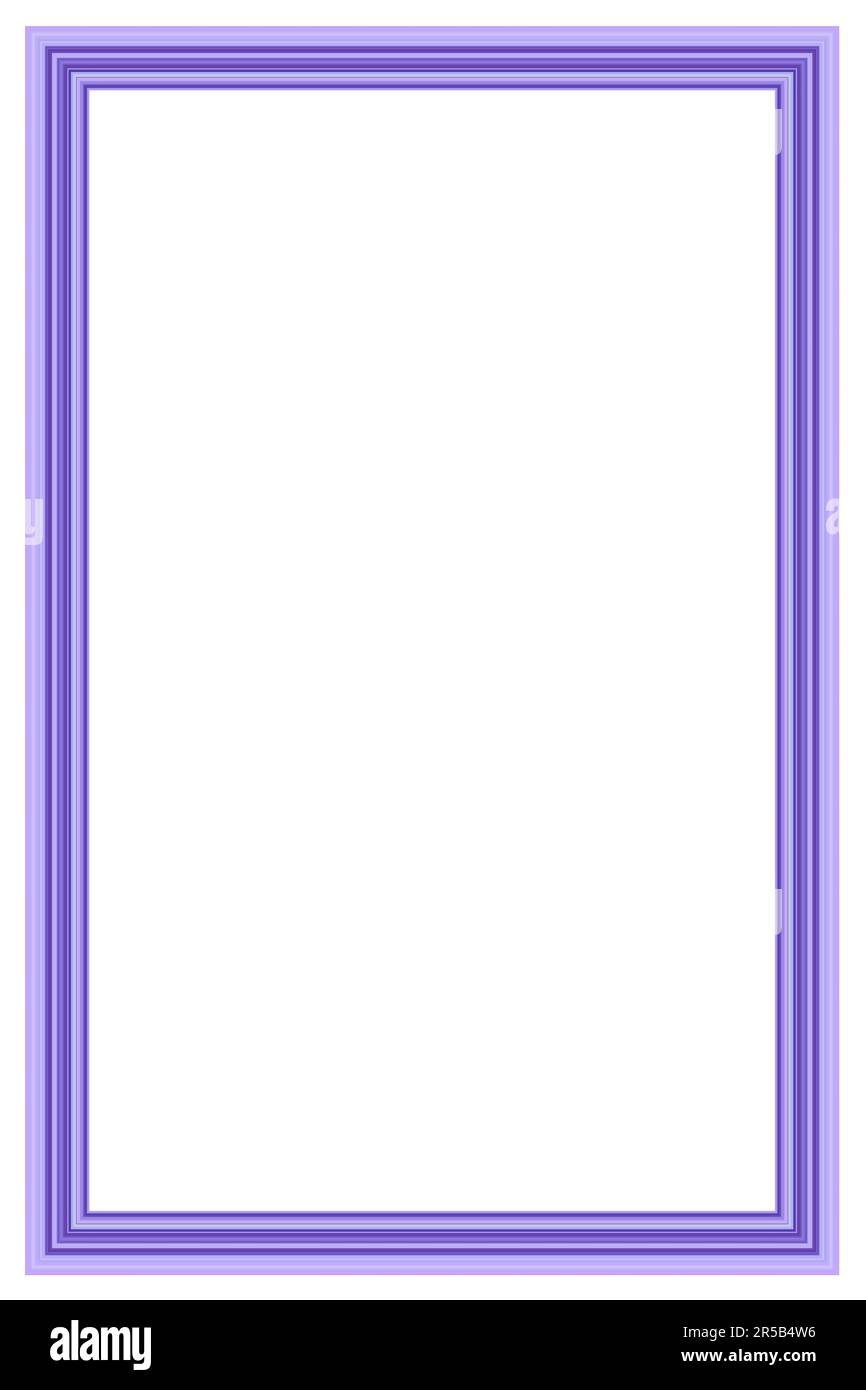 Vertical frame for photo and design with aspect ratio 2 to 3 on a white background. Creative frame consisting of many colored lines. Stock Photo