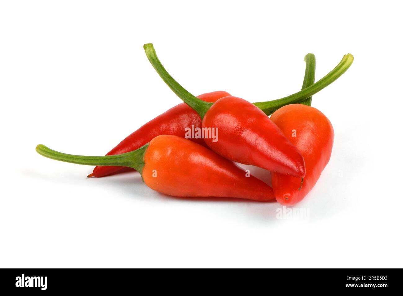 Red hot peppers. Side view. High resolution photo. Full depth of field
