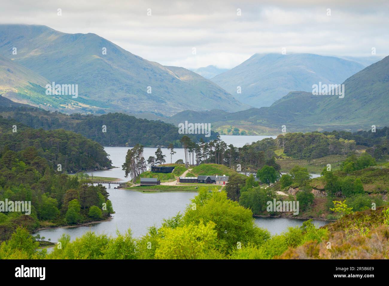 View along Glen Affric towards Loch Garbh Uisge and Loch Affric