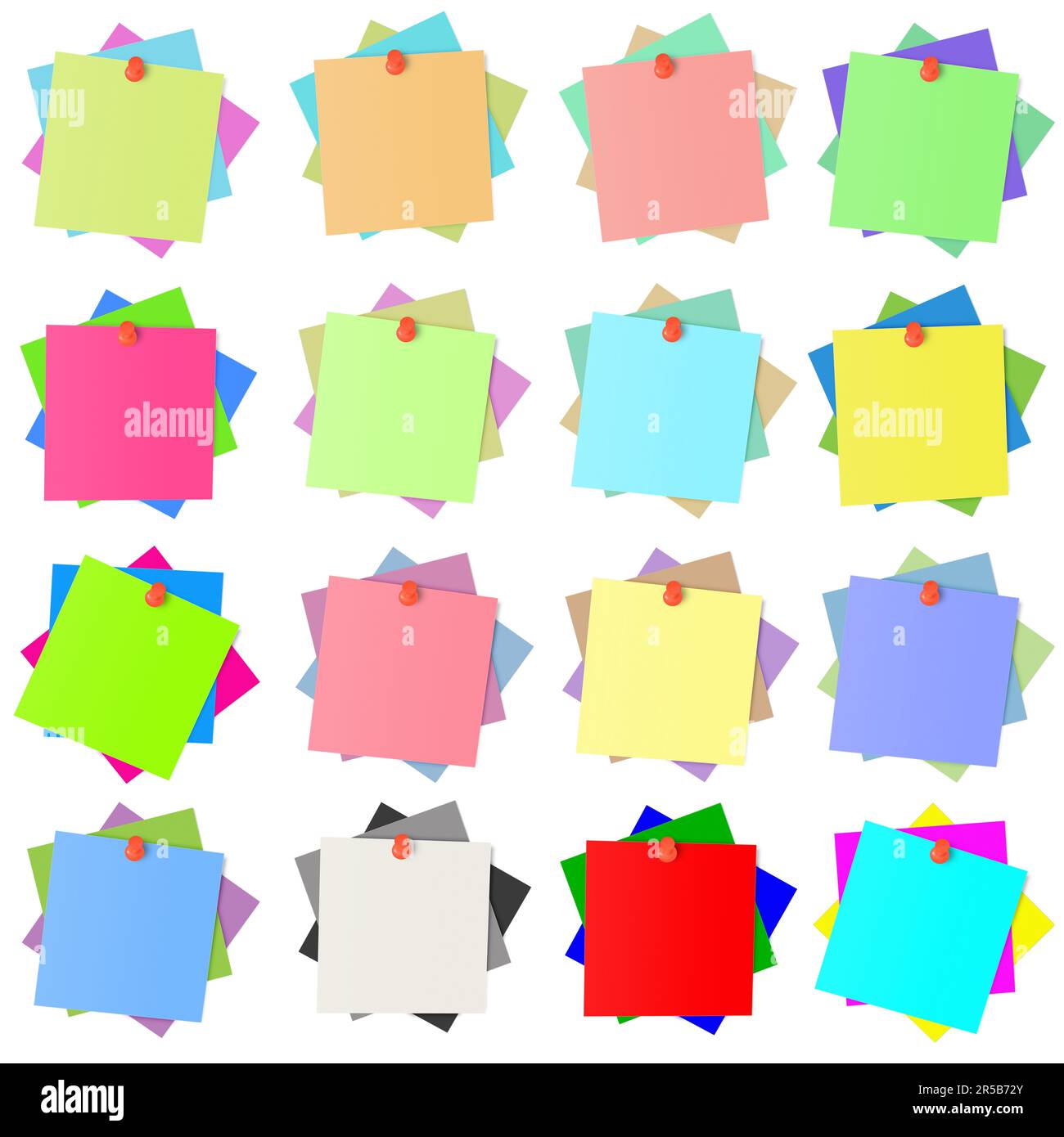 Note Tag Layouts Sixteen Stickie Note blank template for presentation layouts and design ...