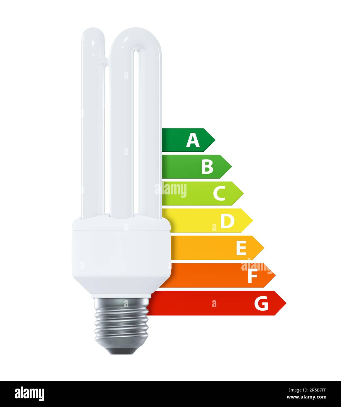 Light Bulb With Energy Efficiency Classes. European Union Energy Label ...