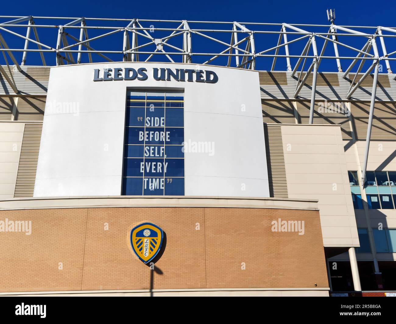 UK, West Yorkshire, Leeds, Elland Road Stadium the home of Leeds United FC. Stock Photo