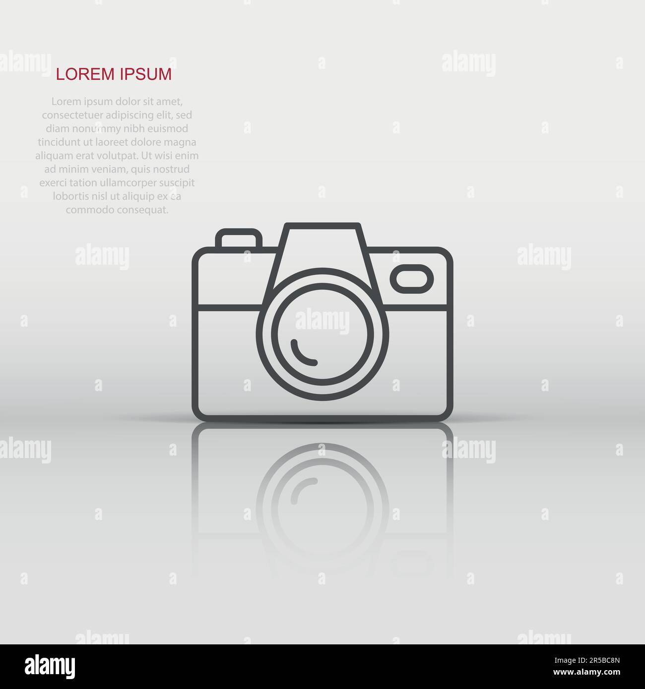 Camera device sign icon in flat style. Photography vector illustration ...