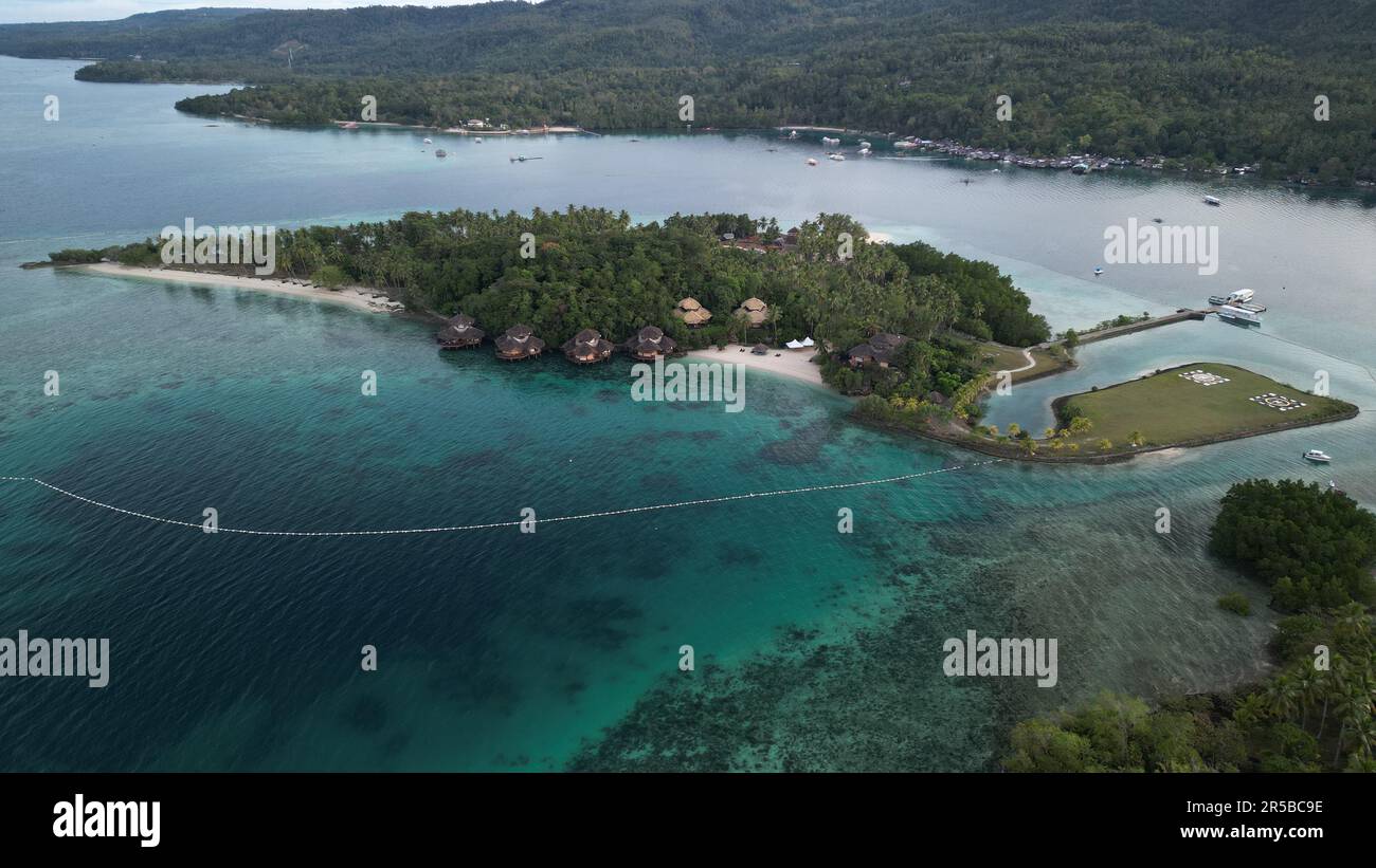 Aerial panorama idyllic lagoon beach hi-res stock photography and ...