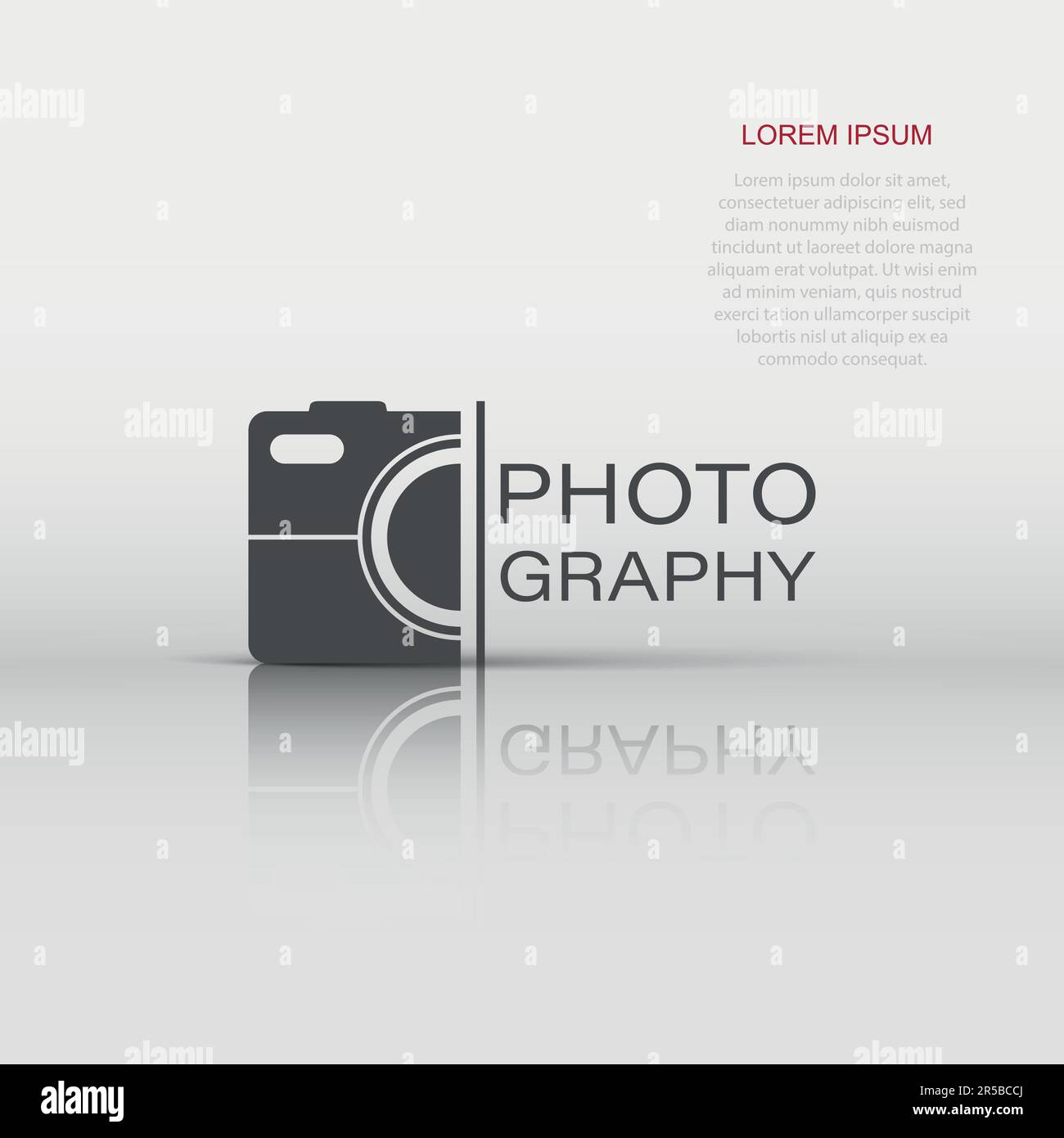 Camera device sign icon in flat style. Photography vector illustration ...