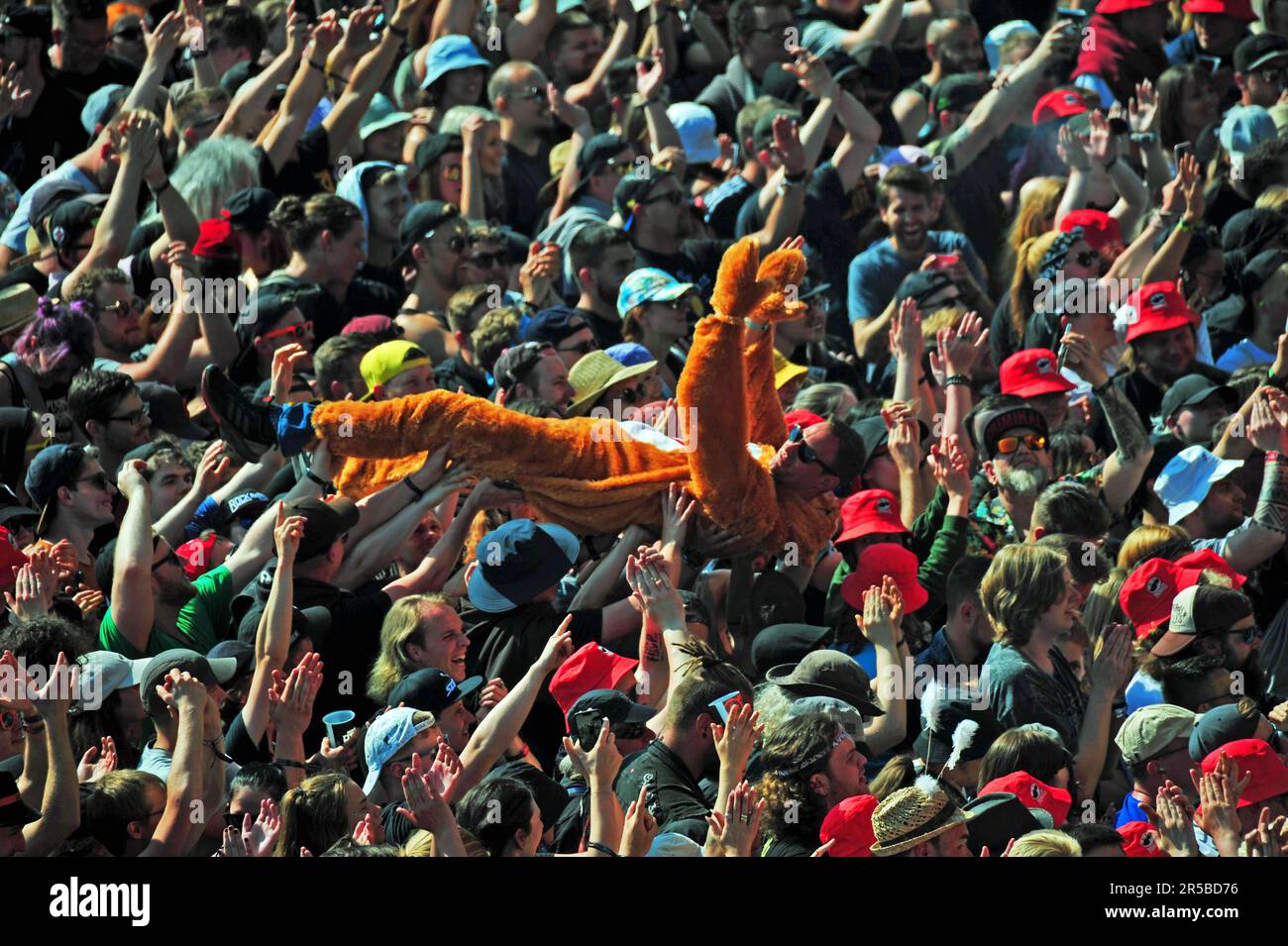 Stagediving - Rock am Ring 2023 Stock Photo